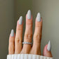 DND Diva Duo Gel & Polish in Nordic Breeze 091, showing a swatch of the blue-green gel nail polish and lacquer on nails.
