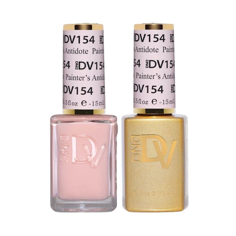 DND Diva Duo Gel & Polish Painter's Antidote 154 set featuring vibrant gel nail polish and matching lacquer in a stylish box