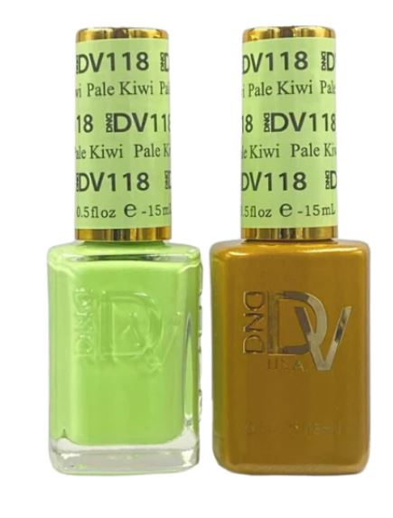 Dnd Gel & Polish Diva Duo - 118 Pale Kiwi - Universal Nail Supplies