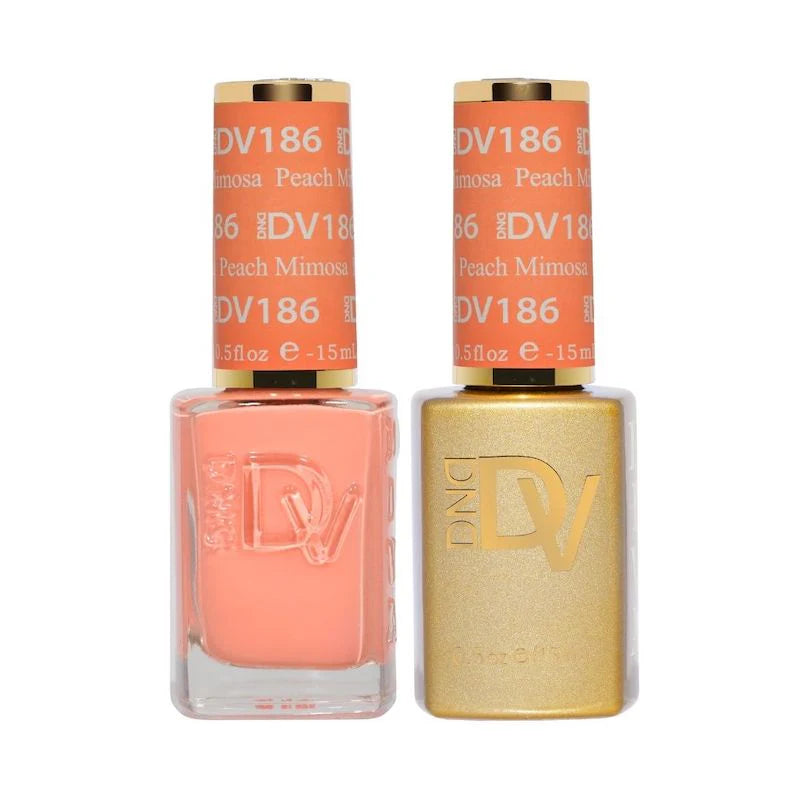 Dnd Diva Duo Gel & Polish - Peach Mimosa 186 - Universal Nail Supplies