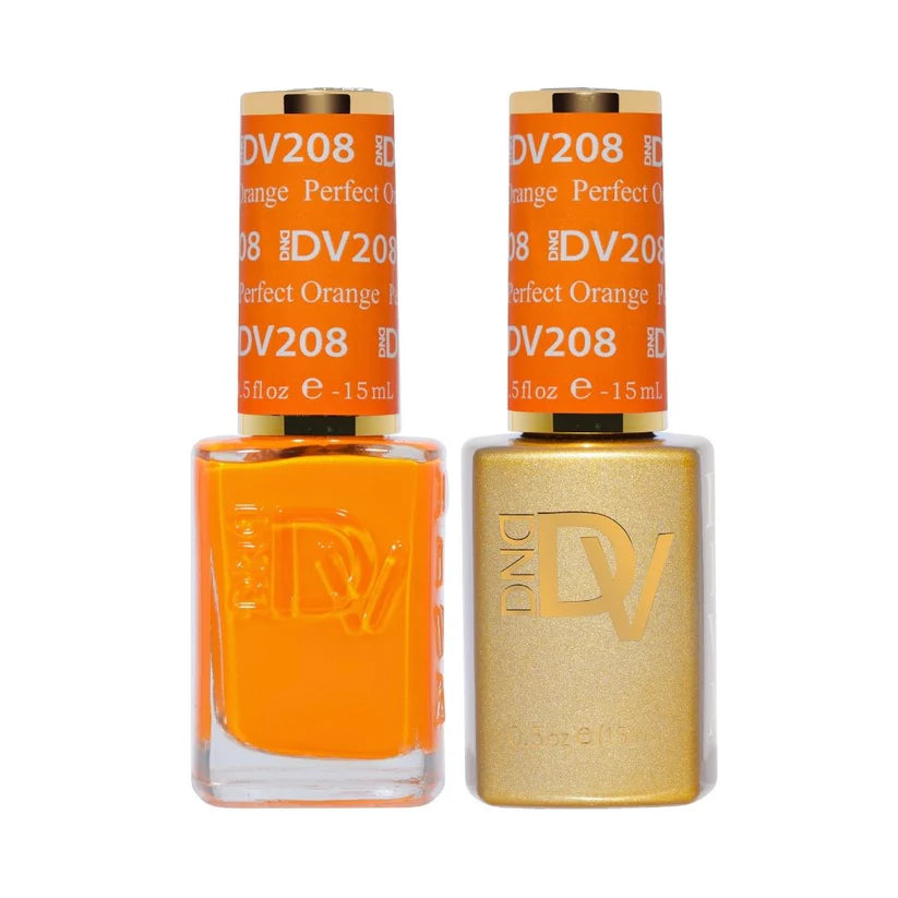 Dnd Diva Duo Gel & Polish - Perfect Orange 208 - Universal Nail Supplies