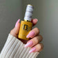 DND Diva Duo Gel & Polish in Pink Glazed 010, showing a shiny pink gel and lacquer nail polish bottle.