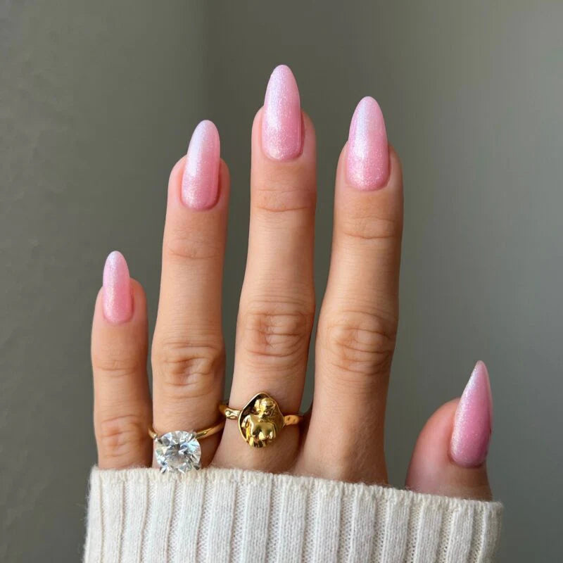 DND Diva Duo Gel & Polish in Pink Glazed 010 showing a glossy pink gel nail polish and lacquer bottle on a white background.