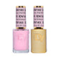 DND Diva Duo Gel and Polish in Pink Ribbons, featuring a bottle of gel nail polish and lacquer with pink ribbon design.