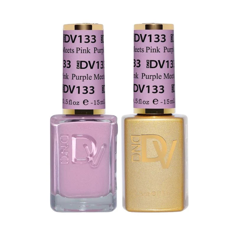 Dnd Diva Duo Gel & Polish - Purple Meets Pink 133 - Universal Nail Supplies