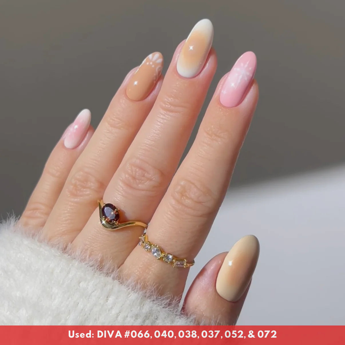 DND Diva Duo Gel and Polish in Texas Rose 066, featuring frosted chai-colored nail art gel and lacquer for stylish nails.