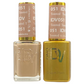 DND Diva Duo Gel & Polish in Toasted 051, a dual gel nail polish and lacquer set with warm nude-brown shade.