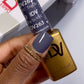 DND Diva Duo Gel & Polish Trip To NYC 263 nail set with vibrant gel nail polish and lacquer, shown on a nail.