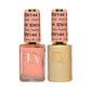 DND Diva Duo Gel & Polish in Zesty Sunrise 144 featuring bright orange gel nail polish and matching lacquer.
