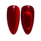 DND Diva 9D Cat Eye Gel Polish in Feisty Paws with glassball, showcasing vibrant, shimmering cat eye effect on a nail.