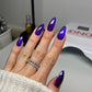 DND Diva 9D Cat Eye Gel Polish in Puma Purple with glassball effect, showcasing vibrant purple color and reflective finish.