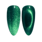 DND Diva 9D Cat Eye Gel Polish in Jungle Cat shade with glassball effect, featuring a vibrant green and gold cat eye finish.
