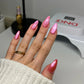 DND Diva 9D Cat Eye Gel Polish in shade Lollipop Pounce, featuring a glassball finish and vibrant cat eye effect.