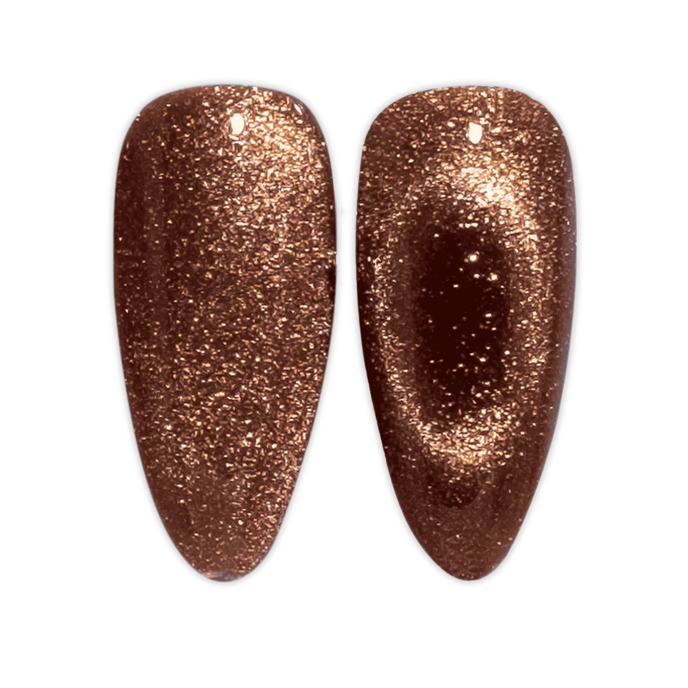 DND Diva 9D Cat Eye Gel Polish in Toffee Crisp, with a glassball finish and striking 9D cat eye effect