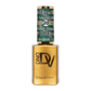 DND Diva 9D Cat Eye Gel Polish in Leopard Mint with glassball finish, showcasing the vibrant, shimmering green and gold cat eye effect.