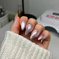DND Diva Gel Polish 9D Cat Eye Glassball #32 in Catty Ever After, showcasing vibrant, shimmering cat eye nail polish with glassball effect.