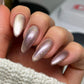 DND Diva 9D Cat Eye Gel Polish in Hazel Dreams, showcasing the shimmering hazel color with glassball effect and cat eye finish.