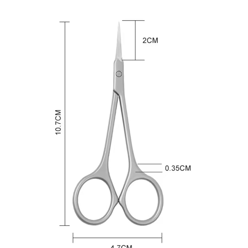 UNS Professional Cuticle Scissors – Curved Stainless Steel - Universal Nail Supplies