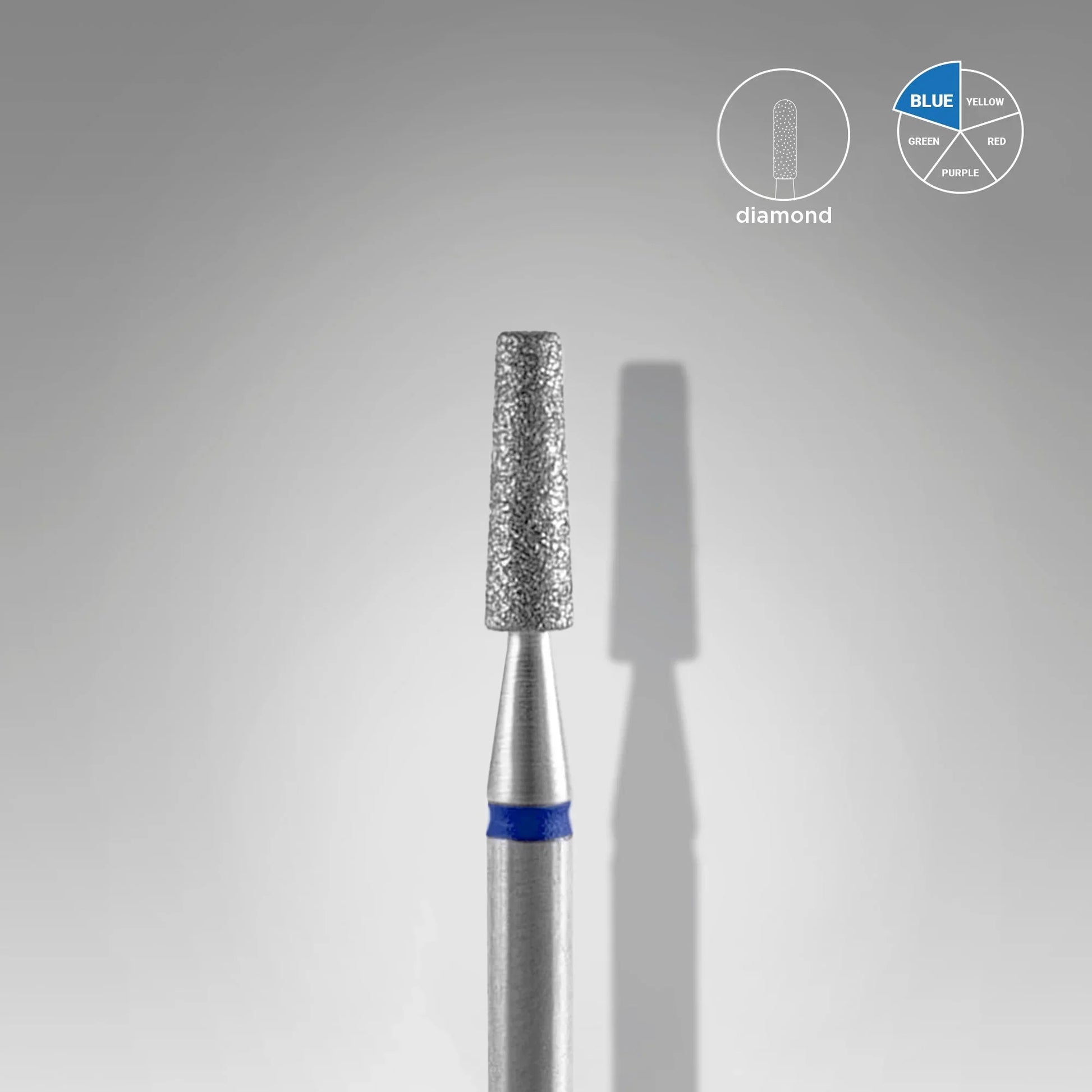 Diamond nail drill bit frustum blue EXPERT head diameter 2,5 mm / working part 8 mm image 0