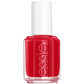 Essie Nail Lacquer in Not Red-y for Bed #490, a vibrant red nail polish bottle with a white cap, displayed against a neutral background.