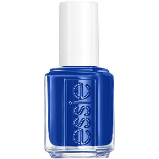 Essie Push Play #1779 nail lacquer bottle with bright pink polish and black cap, showcasing the colorful nail polish product.