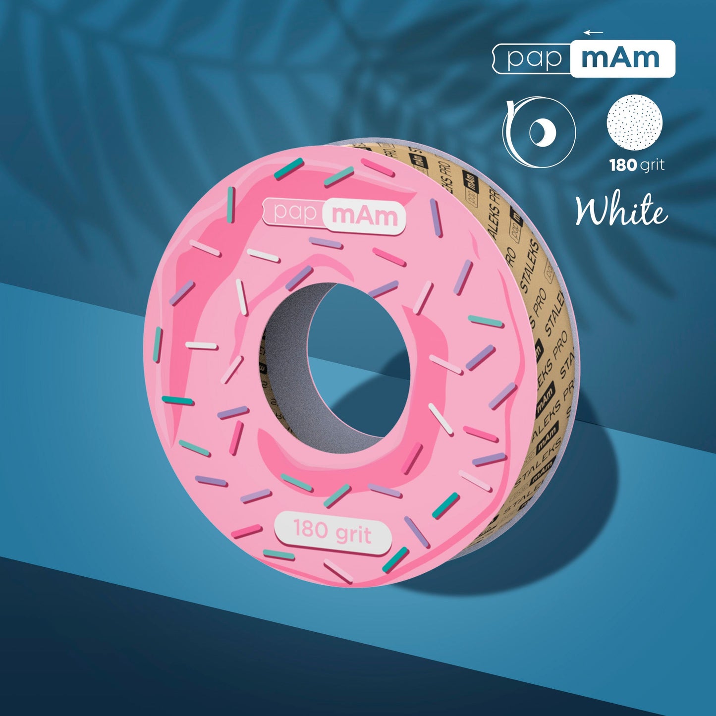 White disposable abrasive tape papmAm EXPERT (without plastic case) STALEKS PRO 180 grit image 0
