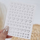 Silver 3D mix shape nail art decoration stickers by UNS for creative nail designs, featuring five-piece nail art sticker set.