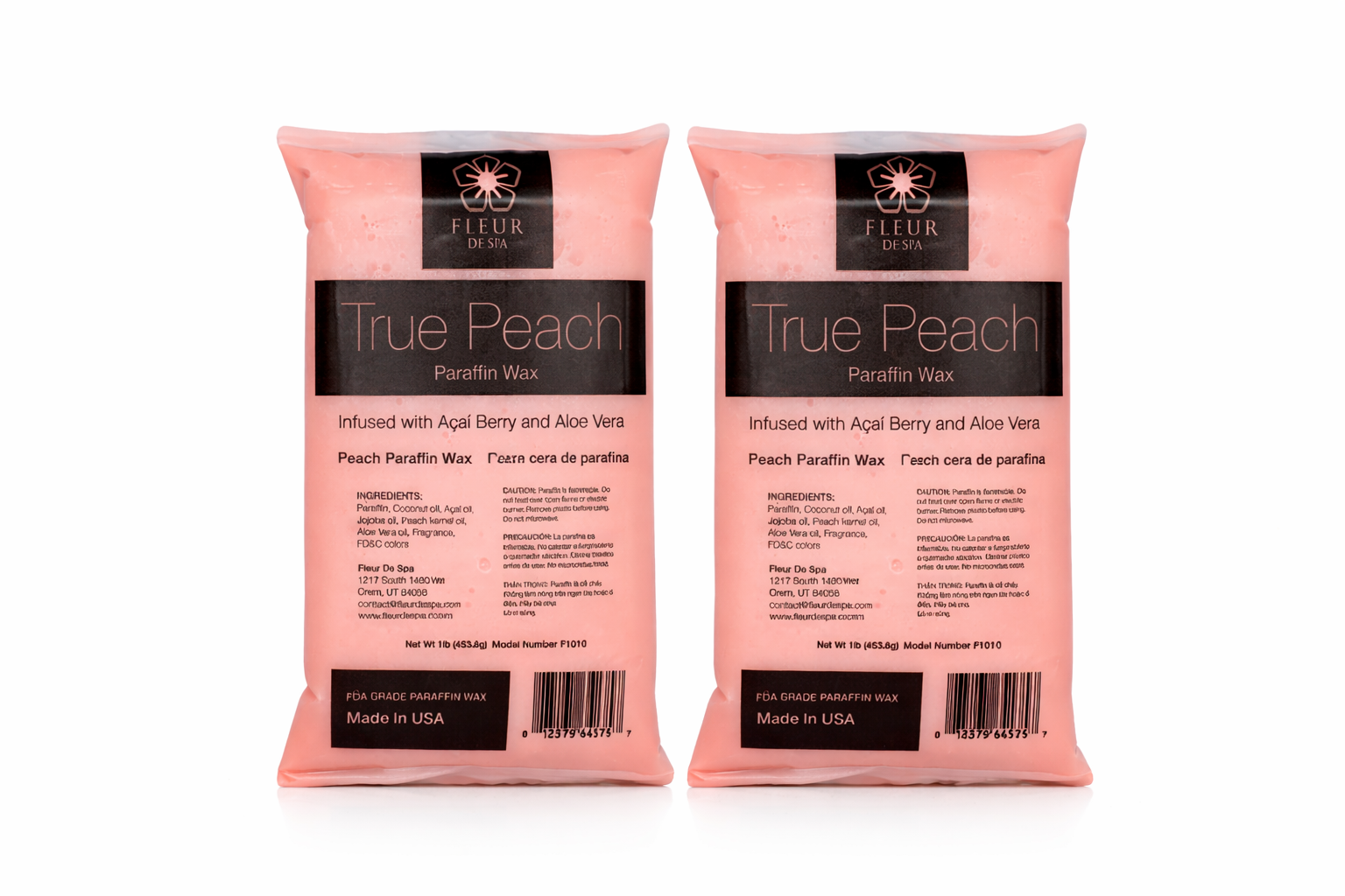 Fleaur De Spa Paraffin Wax 2pc Peach Scent - Universal Nail Supplies