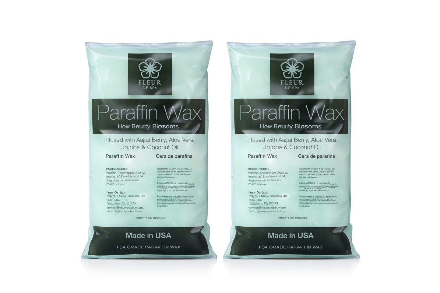 Fleaur De Spa Paraffin Wax 2pc Wintergreen Spearmint Scent - Universal Nail Supplies