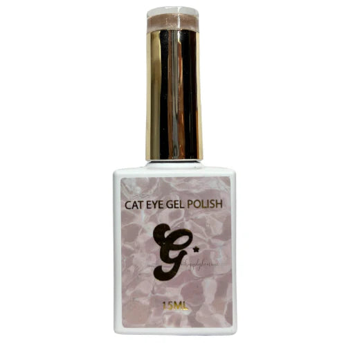 Sofi Art Gellicure Pro Cat Eye Gel in Nudi G-01 with glass bead effect, shown on a nail for professional gel manicure.