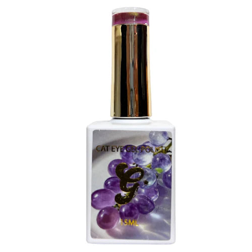 Sofi Art Gellicure Pro Cat Eye Gel Juicy Fruit Series Grape GF-07 in a small glass jar, showcasing vibrant purple gel for nail art.