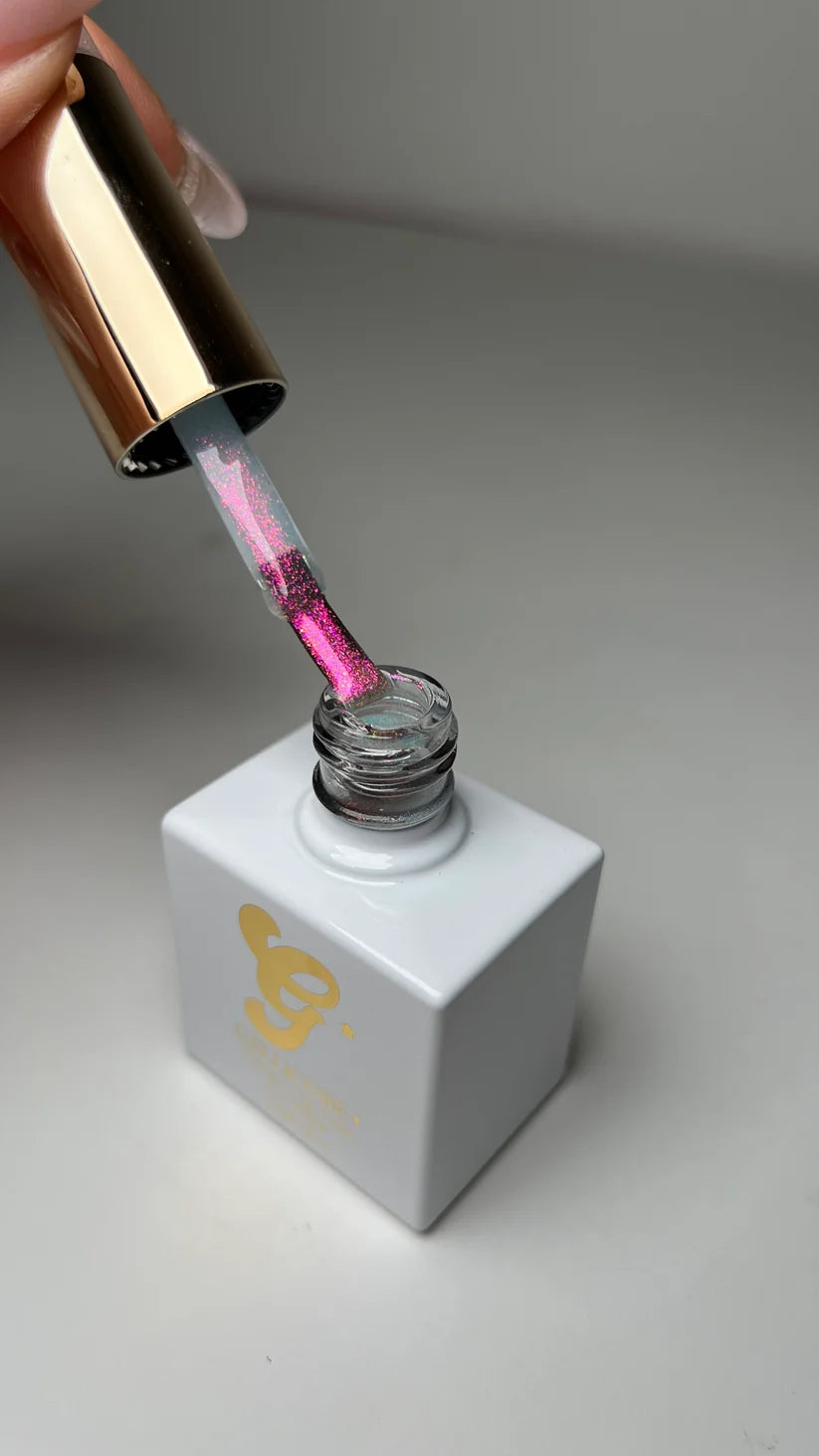 Gellicure Pro No Wipe Glitter Top Coat HEMA & TPO FREE 0.5oz - Fairy Glitz #GT07