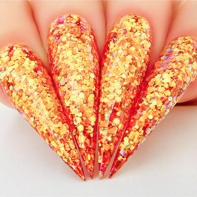 Kiara Sky 3D Sprinkle On Glitter Stardust SP209 powder in clear container with glittery powder inside.