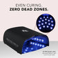 Black Kiara Sky Beyond Pro Rechargeable LED Lamp III for gel system curing, shown with sleek black design and digital controls.