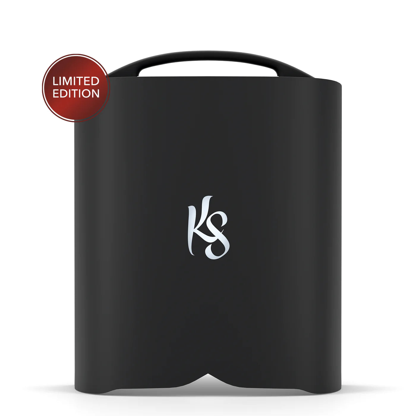 Black Kiara Sky Beyond Pro Rechargeable LED Lamp III for gel nail system, shown with open lid and control buttons.