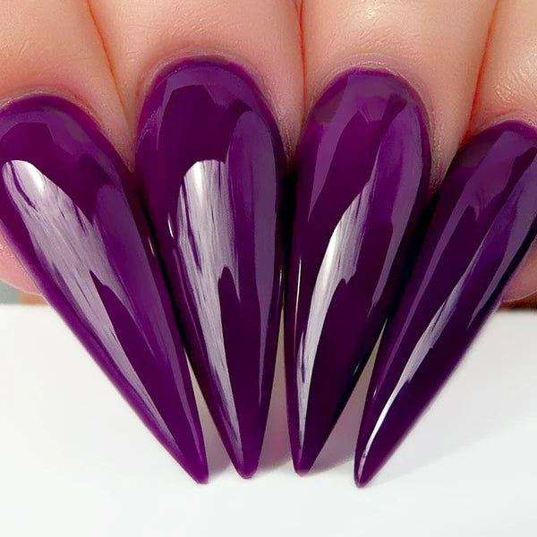 Kiara Sky Gel Nail Polish in Grape Your Attention, a vibrant purple gel polish with a glossy finish, displayed in a bottle.