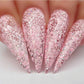 Kiara Sky Pinking of Sparkle gel nail polish in clear shade with pink glitter accents, 496GD, displayed in bottle.
