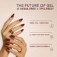 Kiara Sky Gel Pro Polish in Whisper HFG004, HEMA-Free gel nail polish bottle with a sleek design and label visible.