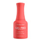 Kiara Sky Gel Pro Polish Coral Cutie HEMA-Free & TPO-Free gel polish in coral shade, shown in bottle with color swatch.