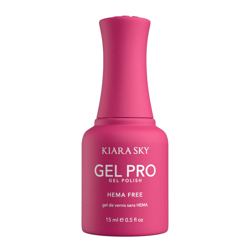 Kiara Sky Gel Pro Polish Diary Of A Diva HFG087 HEMA-Free gel polish in a sleek bottle with a vibrant color cap.