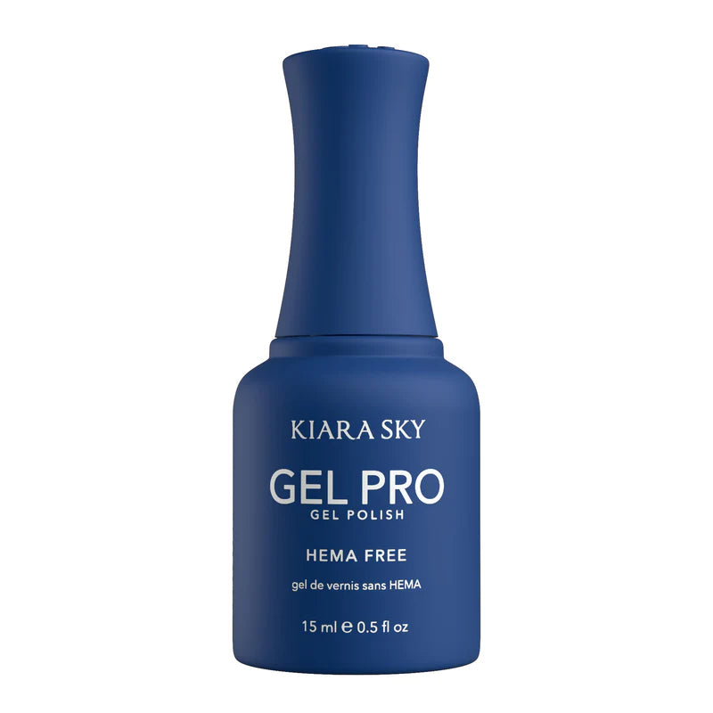 Kiara Sky Gel Pro Polish in Dodge Her Blues HFG133, HEMA-Free and TPO-Free gel nail polish, with vibrant blue color and smooth finish