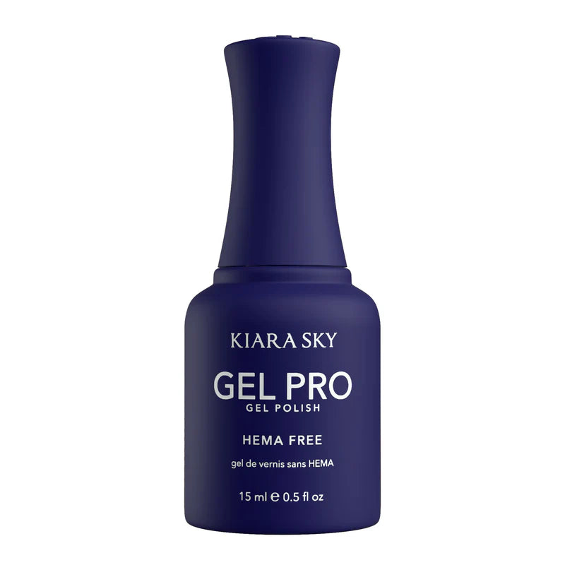 Kiara Sky Gel Pro Polish HEMA-Free Navy Gate Life HFG134, showcasing the dark navy gel polish color in a professional bottle.