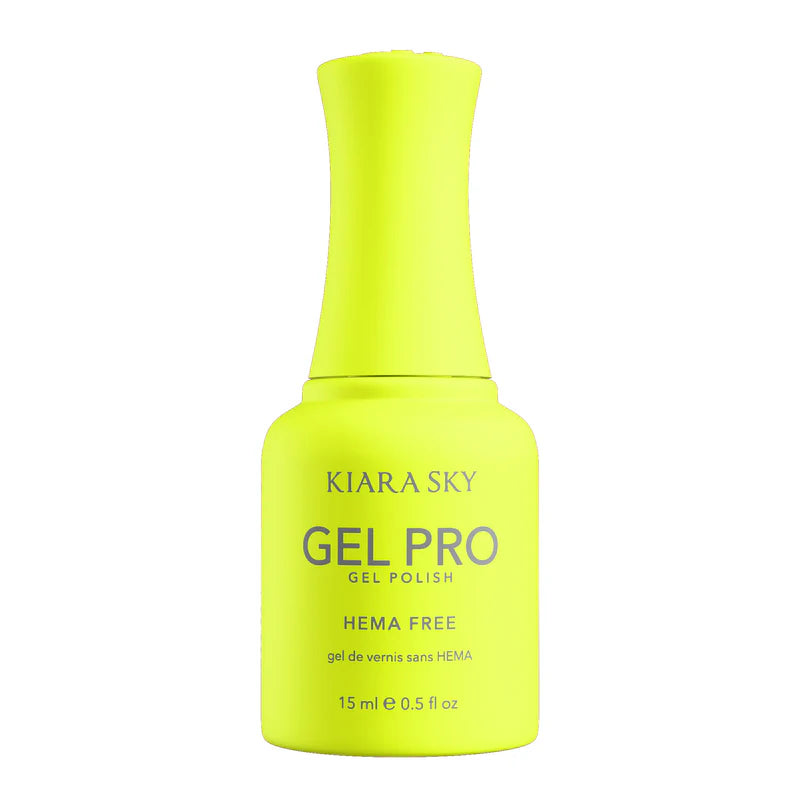 Kiara Sky Gel Pro Polish Sour Face HFG099, HEMA-Free and TPO-Free gel nail polish in a vibrant color, showcased in the image.