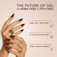 Kiara Sky Gel Pro Polish in Free Rain HFG148, HEMA-free gel nail polish, showing the bottle with a pink and purple label.