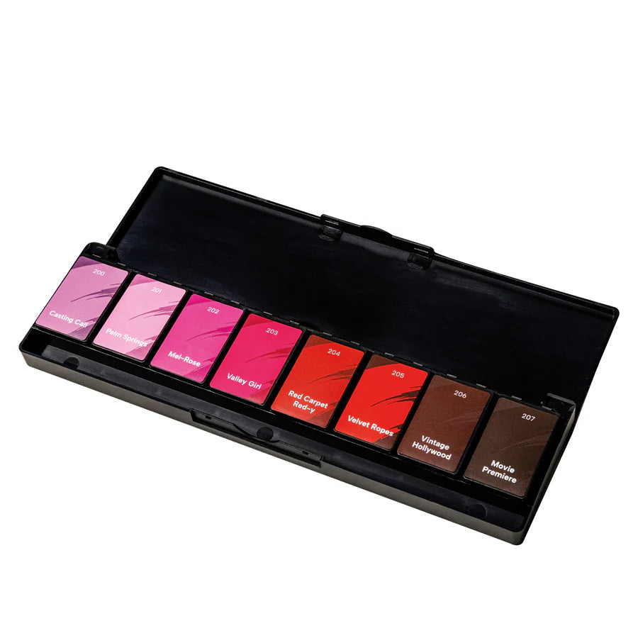 Kupa KULR Rose Queen Collection solid cream gel polish palette with various rose-toned nail colors and finishes.