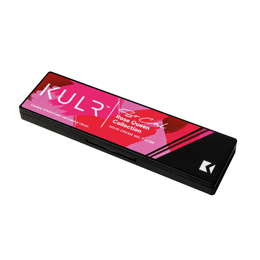 Kupa KULR Rose Queen Collection solid cream gel nail polish in a vibrant pink shade, shown from a top view.