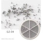UNS 6 Grids Nail Art Tiny Steel Caviar Beads 0.8-1.5mm Mixed Size 3D Design - Universal Nail Supplies