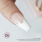 LAVIS Builder Gel in pastel mellow shade, 15ml bottle, showcasing the gel polish with smooth, glossy texture and branding details.