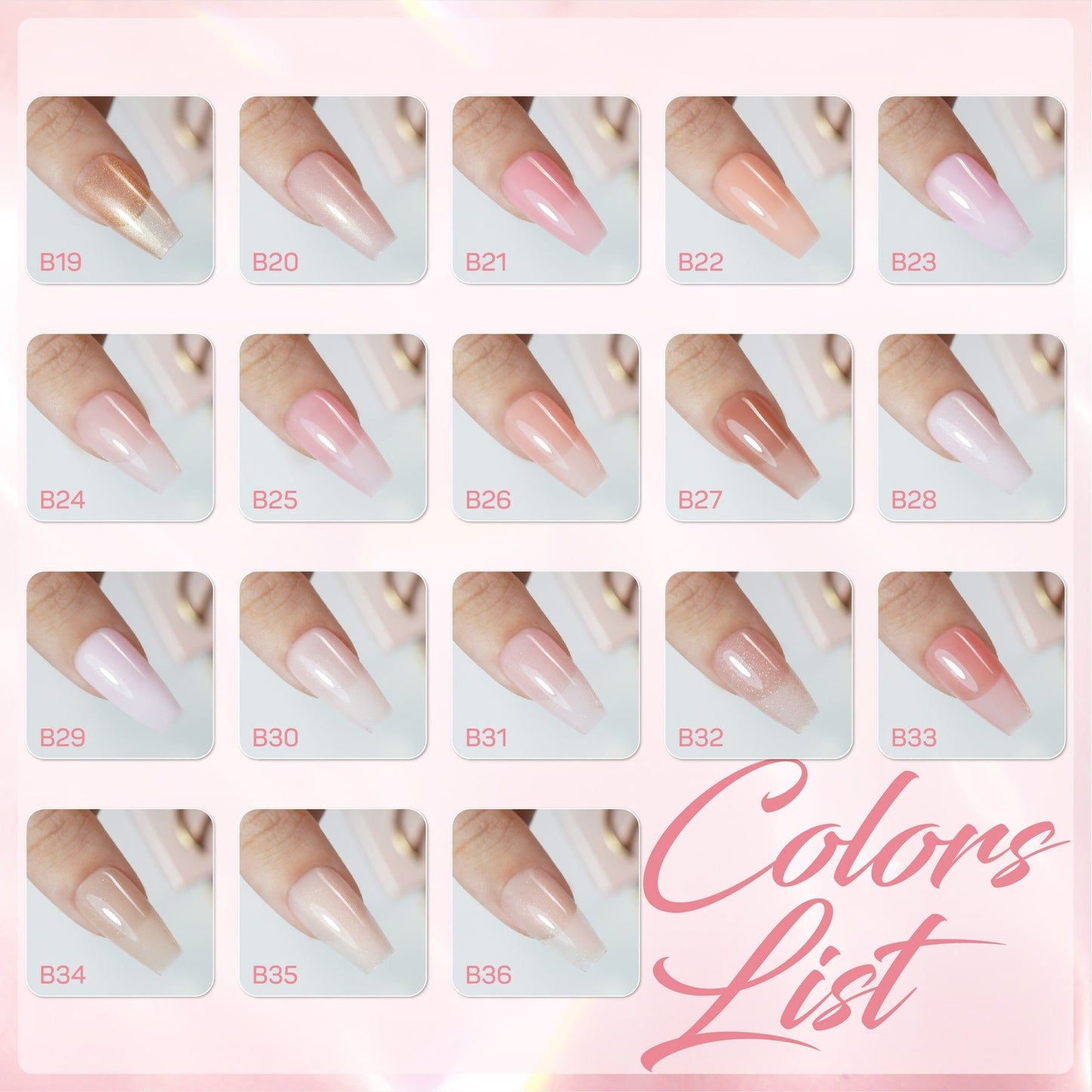 LAVIS Builder Gel In The Bottle - B08 Pink Glass - Gel Polish 15ml - Universal Nail Supplies