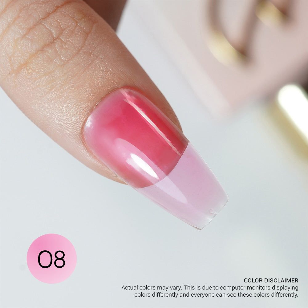 LAVIS Builder Gel In The Bottle - B08 Pink Glass - Gel Polish 15ml - Universal Nail Supplies